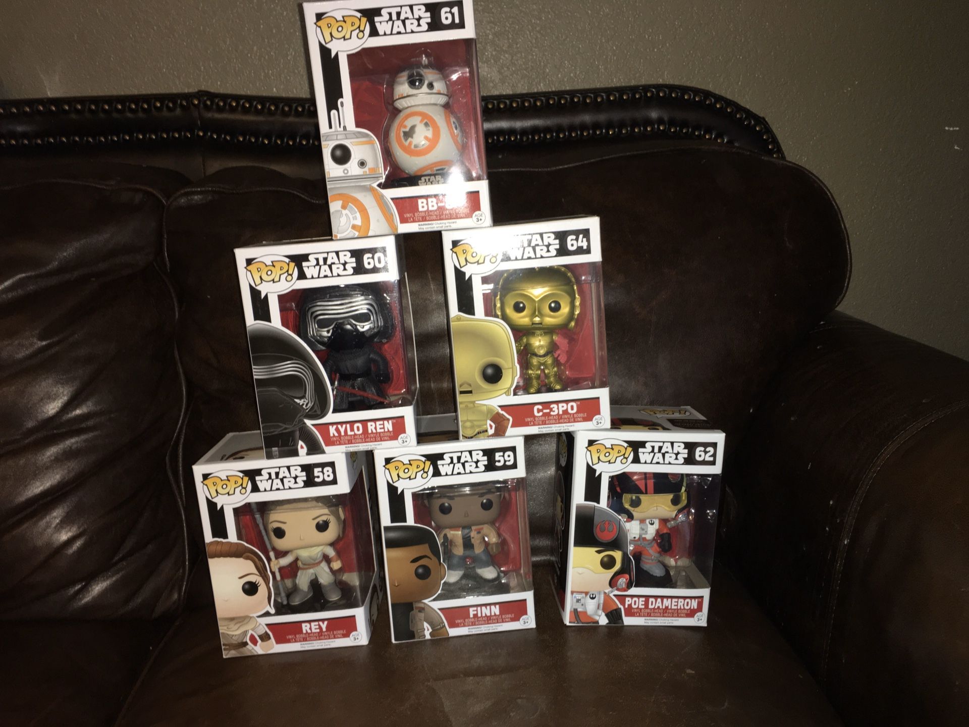 Lot of 6 Star Wars POPs...Brand New Factory Sealed