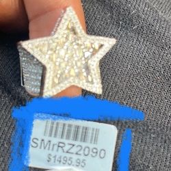 .95 Silver & Moiss Star Ring 