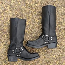 Double H 5008 Women's 6.5M Black Leather Harness Biker Boots Motorcycle USA