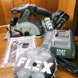 Flex 24v Inline Circular Saw, 5.0ah Battery & Charger. ❌PRICE IS FIRM❌PRECIO FRIME❌.