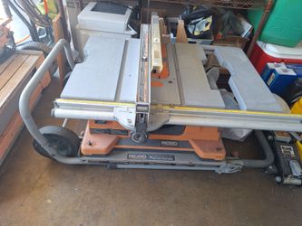 Rigid TS2400-1 Table Saw With Work-N-Haul It 2-Wheel Work Stand