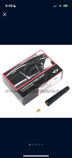 OEM Mini Cooper Sport Aerial Rod Antenna 83 mm 3.27 inches Black