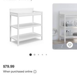 CHANGING TABLE AND CRIB 