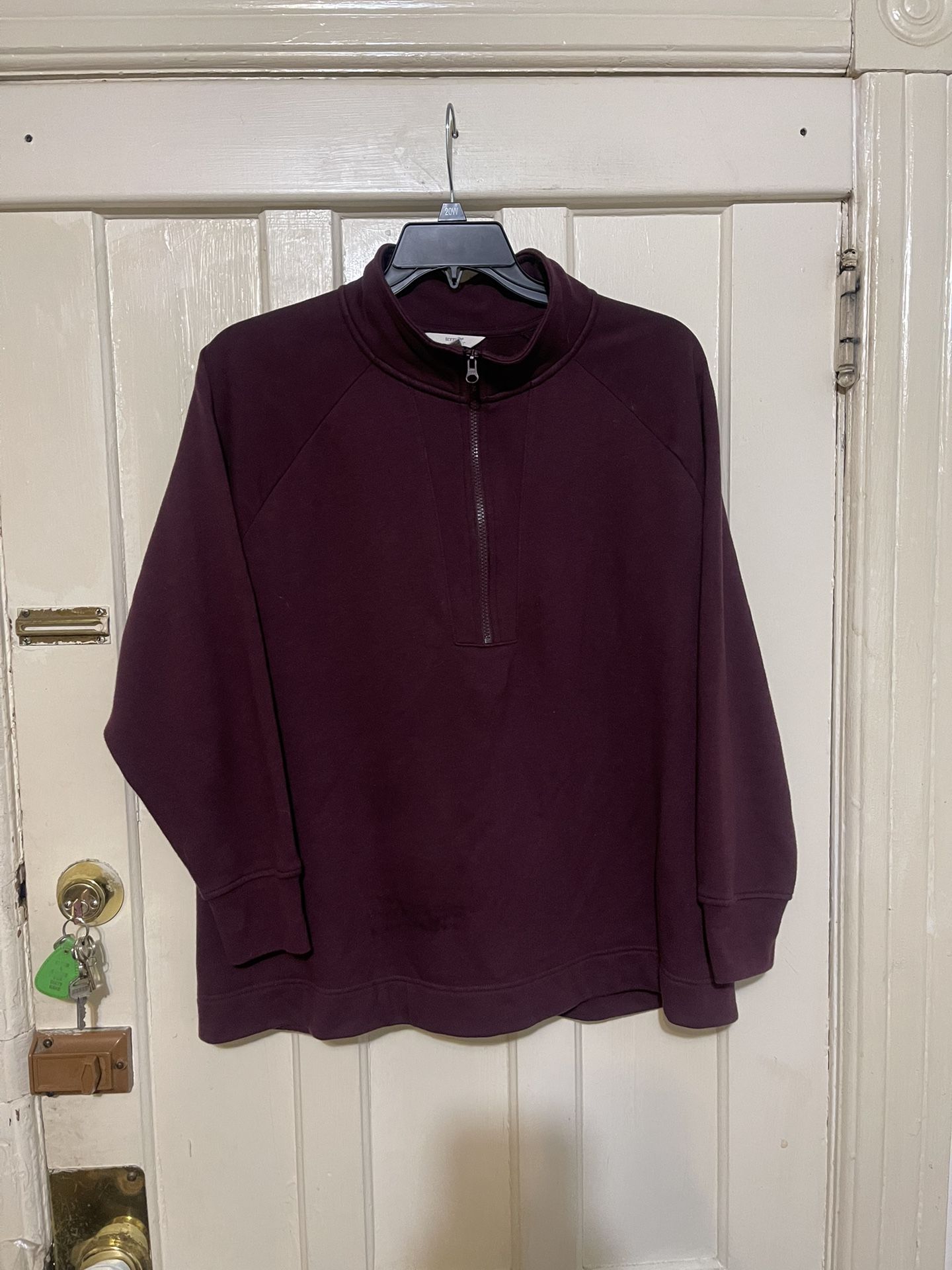 Terra & Sky women’s 1/2 zipper sweater size 2X (20W-22W)