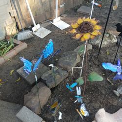 FLOWER BED DECOR  PLANT HANGERS AND MORE ALL FOR $40