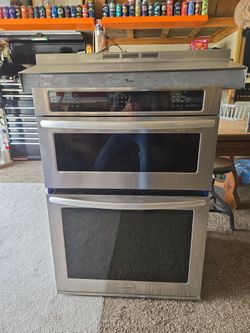 Wall oven and microwave.   And whilpoolhood