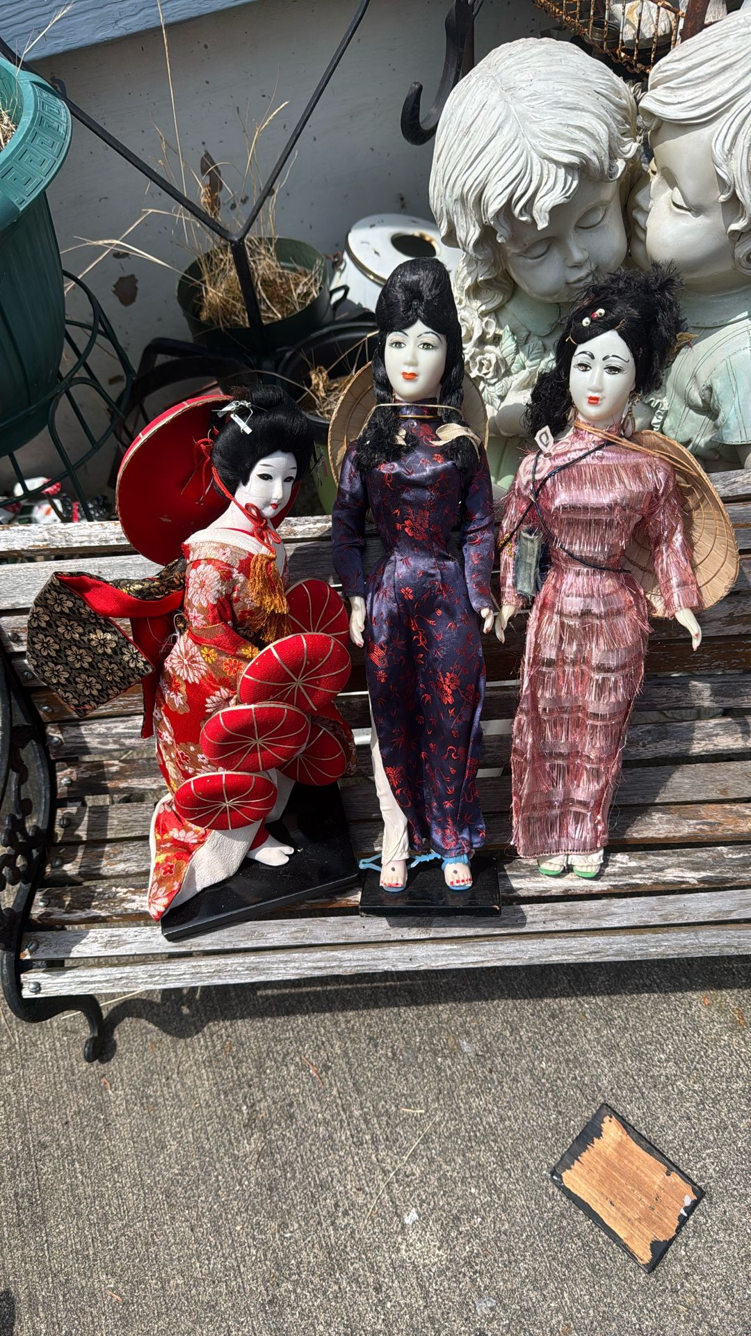 3 Japanese Women Statues