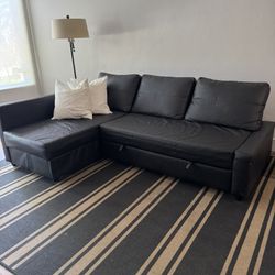 Ikea Sofa Bed Semi Leather With Storage 