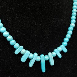 Full Length Constituted Howlite Necklace. Adjustable to 20" with Lobster Claw Clasp.
