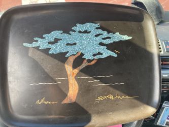 Vintage Couroc Monterey Cypress Serving Tray (S.F.B. Morse Signature)