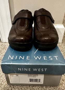 Nine West “Nonagon” Brown Leather Comfort Shoes – Size 5.5M – BNWT