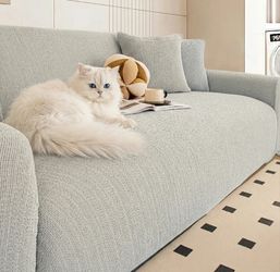 Pebble Weave Stretch Full-Encasing Sofa Slipcover 3 Seater Couch Protector Cover
