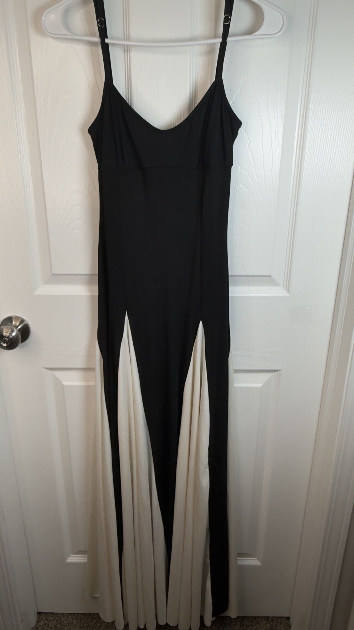 Black and white dress with spaghetti straps