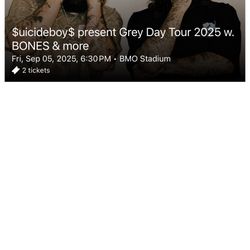Suicide Boy Concert Tickets x2