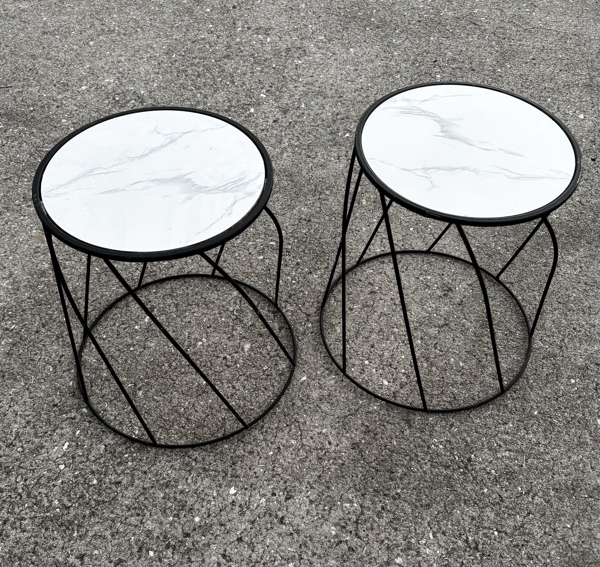 Tile Top Metal Plant Stands