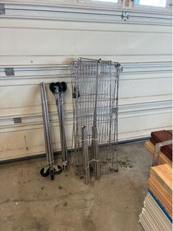 4x6 stainless clothes rack on wheels