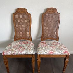 Pair of Bernhardt Cane Back Chairs