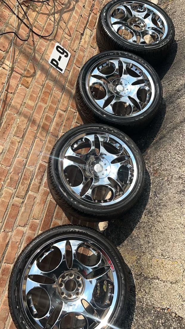 18” Chrome Rims And Tires Came Off Honda Civic 4 Lug Universal