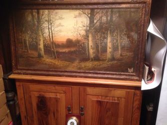 Large picture and frame old