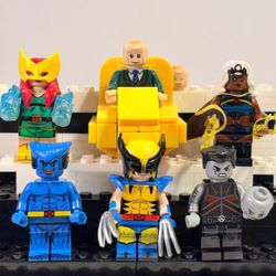 Classic X-Men Heroes Wolverine Beast 6pc Marvel Minifigures LEGO Compatible