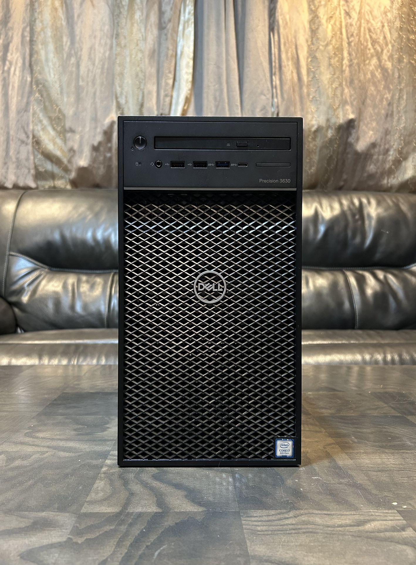 DELL Precision 3630 Core i7 8th gen. 32GB RAM 512GB SSD 2GB GPU 3 monitor support Windows 11 desktop computer