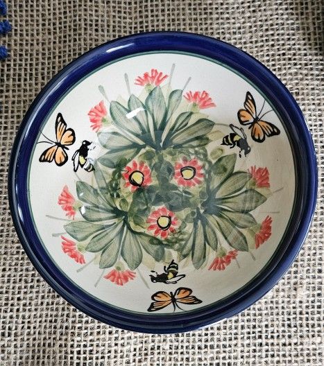 Vintage Boleslaweic Polish Pottery Bowl