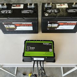 (2) Pro Guide Batteries w/ Real Pro Series Battery Charger