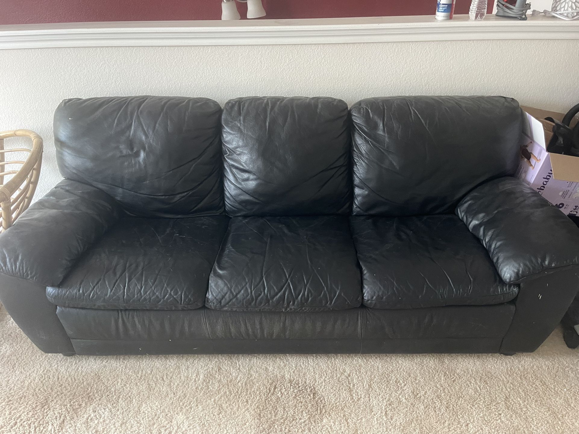 Black Leather Couch