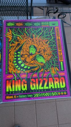 King Gizzard And The Lizard Wizard Poster Miami 2024