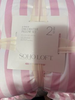 Pink stripped throw pillows