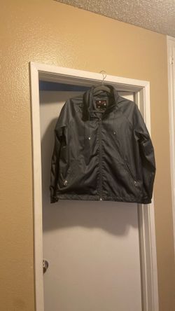 Dark Gray Women’s Wind Jacket With Zippered Hood