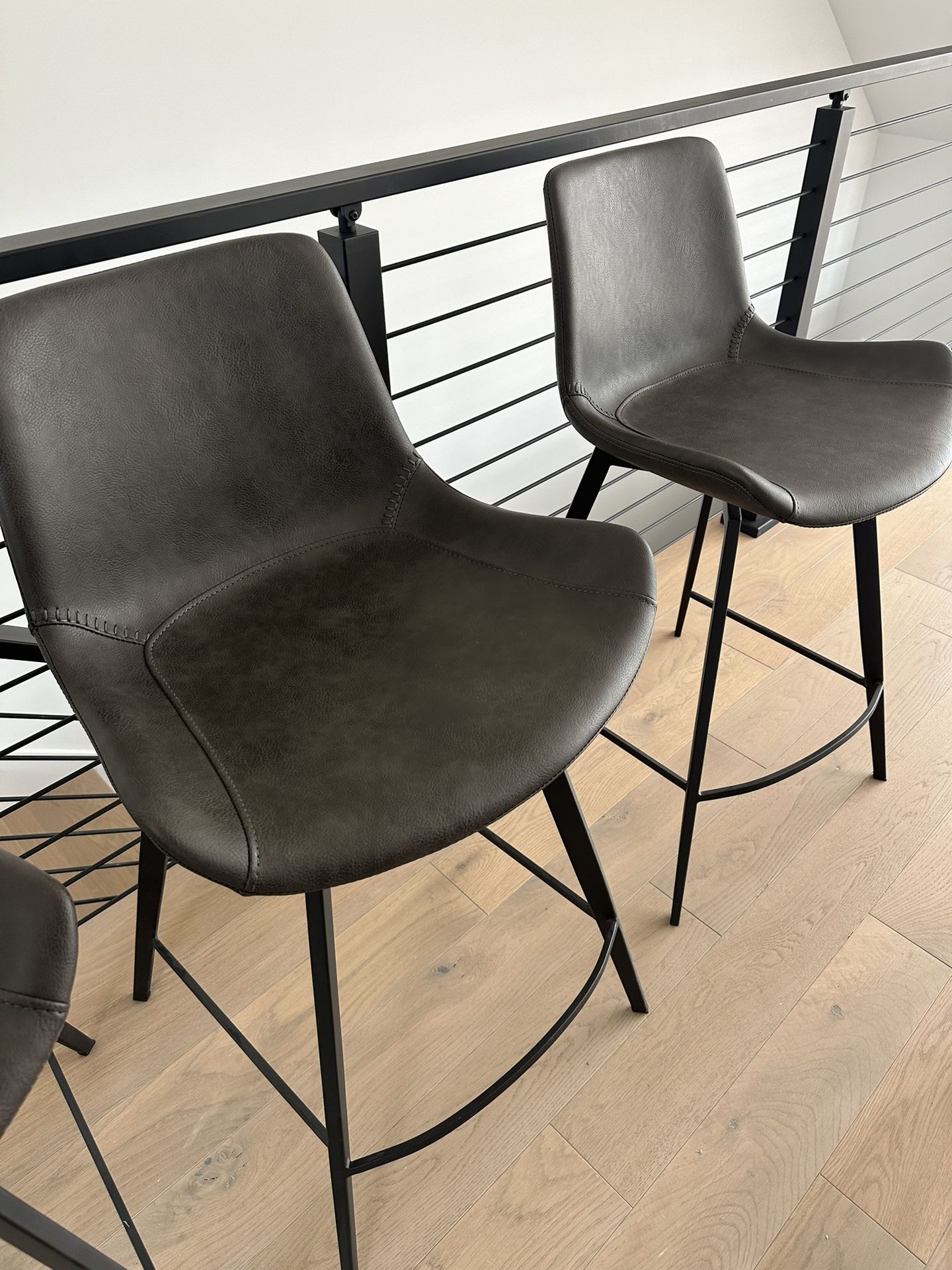 NEW 6 Leather Arhaus Stools - Counter height 
