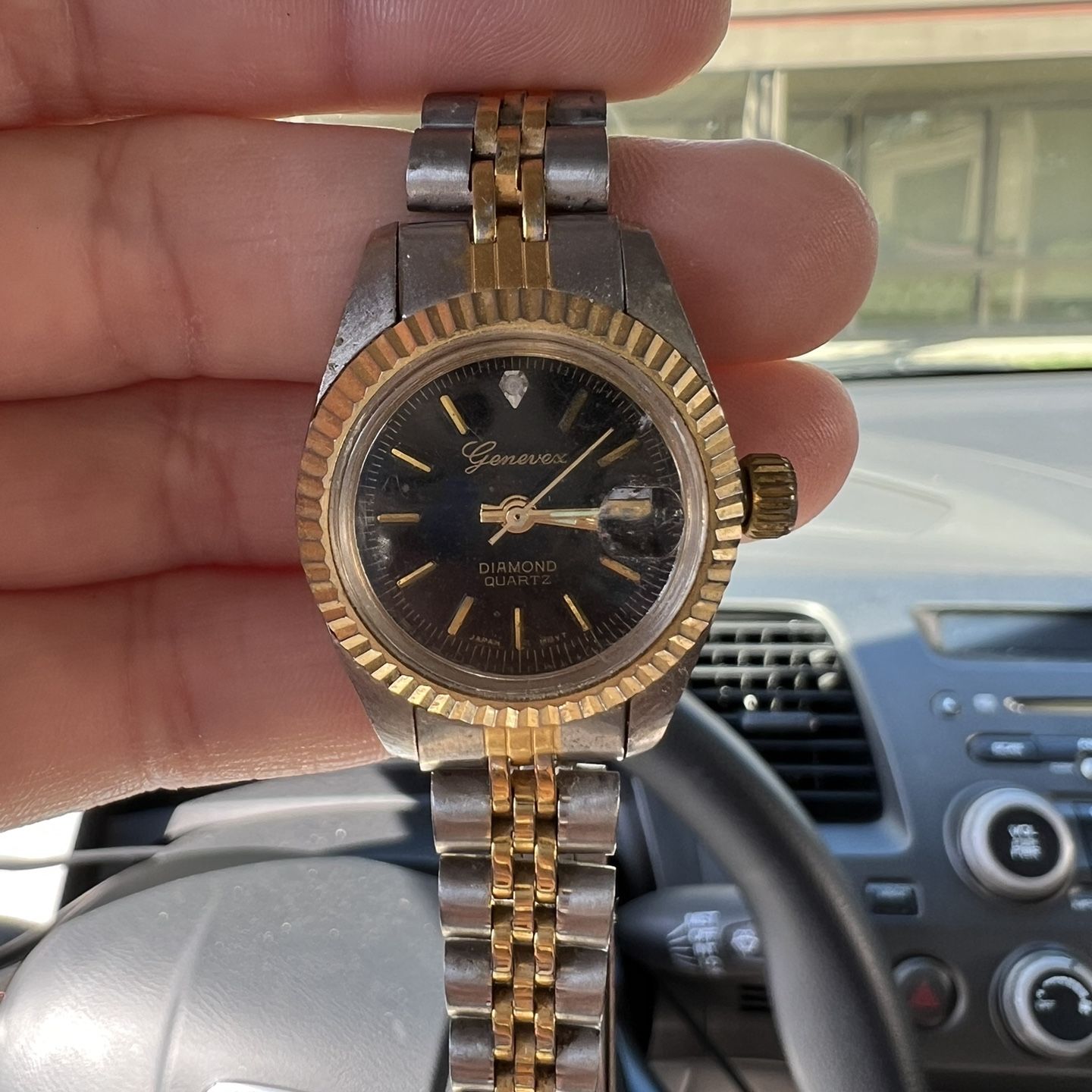 Genevex diamond quartz watch sale