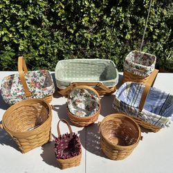 Longaberger Lot - 8 baskets, 1998