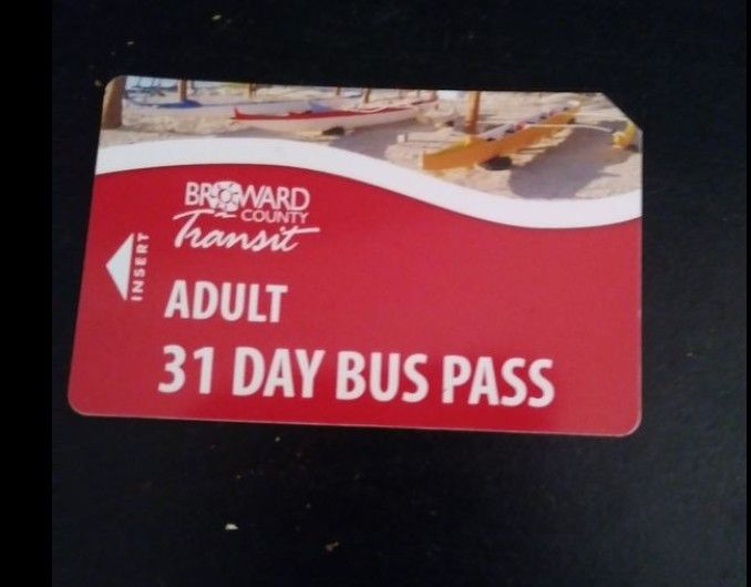 Broward county unactivated bus pass
