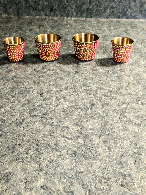 Stainless Steel Shot Glass Set Of 4 