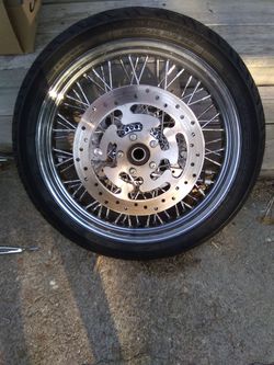Harley Davidson wheel and tire