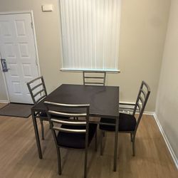 Dining Set — Table + 4 Chairs — Moving Out Sale
