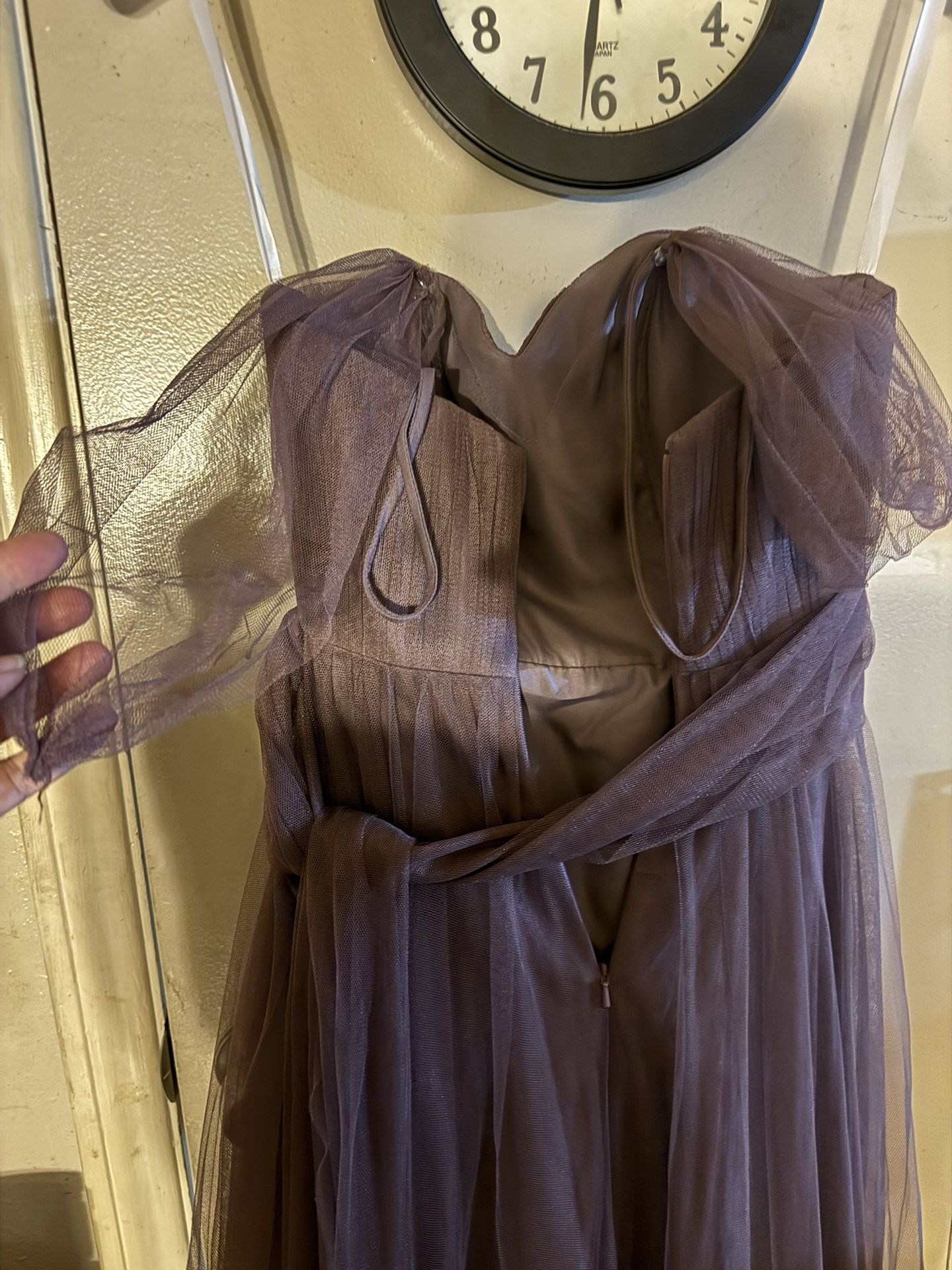 revelry bridesmaid dresses reviews Allegra Satin Tie Shoulder Bridesmaid Dress main image 1