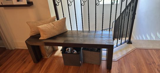 Wood bench