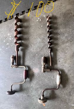 2 Vintage Hand Augers/twist Drills