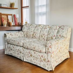 Vintage Loveseat Floral Upholstery 