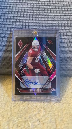 Trey McBride autographed football card NFL