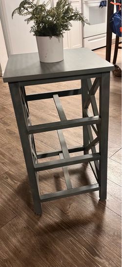 Gray Wood Side Table