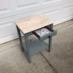 Solid wood nightstand freshly refinished 