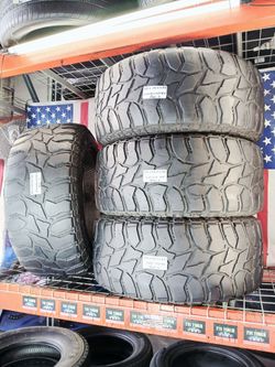 ✅ 4 USED TIRES LT37X13.50R22LT LANDCASTER MUD TERRAIN M/T OFF-ROAD 37 13.5 22