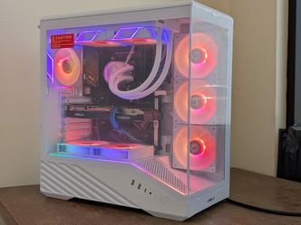 AMD Ryzen 5 7600x + AMD Radeon RX 6650 XT White RGB Gaming Desktop PC Computer