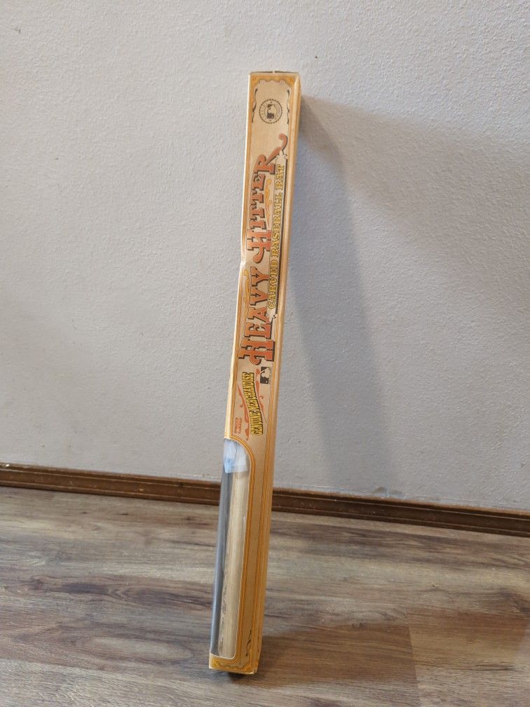 Seattle Mariners 2001 Heavy Hitter Carved Baseball Bat With Ichiro & Edgar Carved Signatures-Brand New And Sealed 