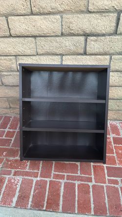 Dark Brown 3-Shelf Bookcase