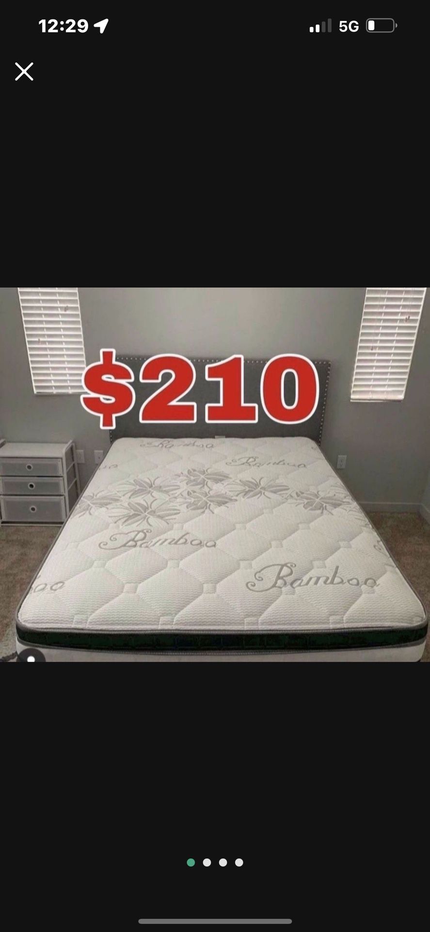BRAND NEW “LUXURY EURO PILLOW TOP BAMBOO” MATTRESSES 💯 COLCHONES NUEVOS PILLOW TOP 💯 💥12 inches thick 💥 Queen $210❌ $270 With Box Spring 💥 FU